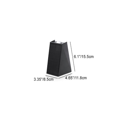 Simple Solar Bright Geometric Square Outdoor Waterproof LED Wall Sconce Lamp