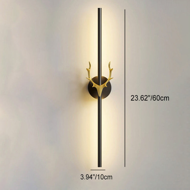 Modern Light Luxury Aluminum Long Strip Antler Shape LED Wall Sconce Lamp