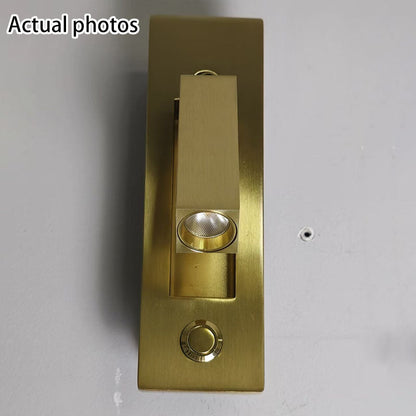 Modern Minimalist Rectangular Recessed Aluminum LED Wall Sconce Lamp