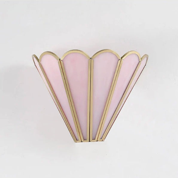 Nordic Minimalist Brass Glass 1-Light Wall Sconce Lamp
