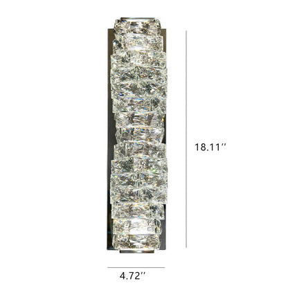 Modern Luxury Crystal Column LED Wall Sconce Lamp
