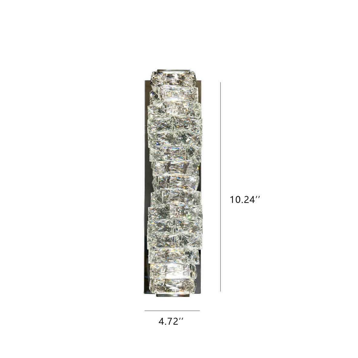 Modern Luxury Crystal Column LED Wall Sconce Lamp