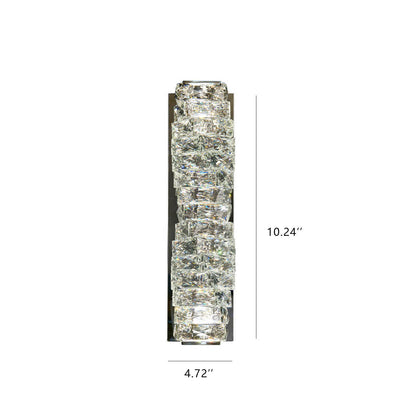 Modern Luxury Crystal Column LED Wall Sconce Lamp