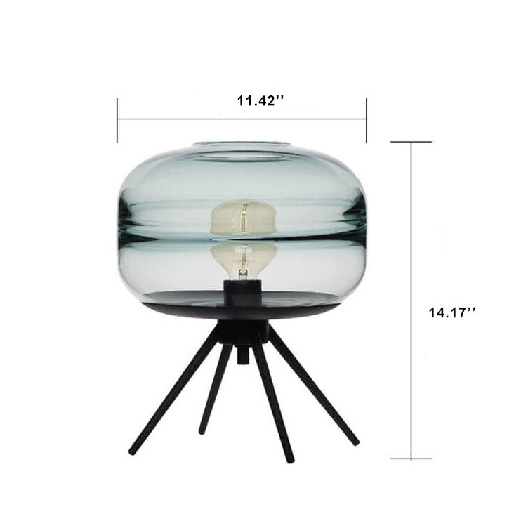Nordic Clear Glass 1-Light Tripod Table Lamps