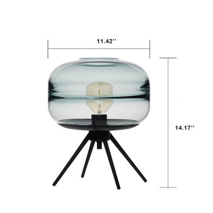 Nordic Clear Glass 1-Light Tripod Table Lamps