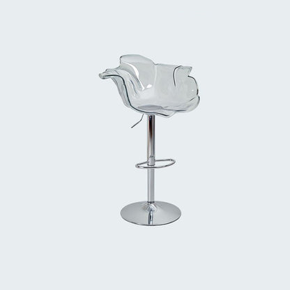 Contemporary Nordic Bud Injection Molding Iron Bar Stool Backrest Armrest For Dining Room