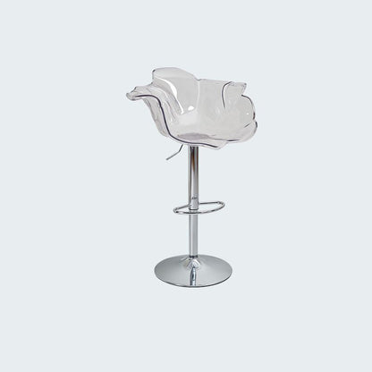 Contemporary Nordic Bud Injection Molding Iron Bar Stool Backrest Armrest For Dining Room