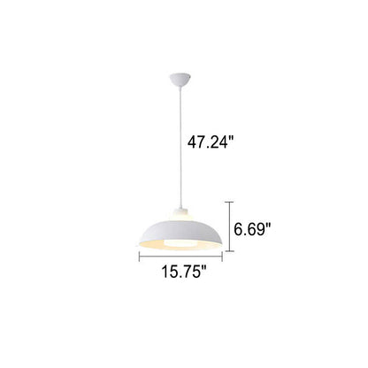 Modern Solid Color Macaron Acrylic Aluminum 1-Light Pendant Light